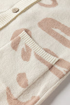 Leopard V Neck Button Down Cardigan