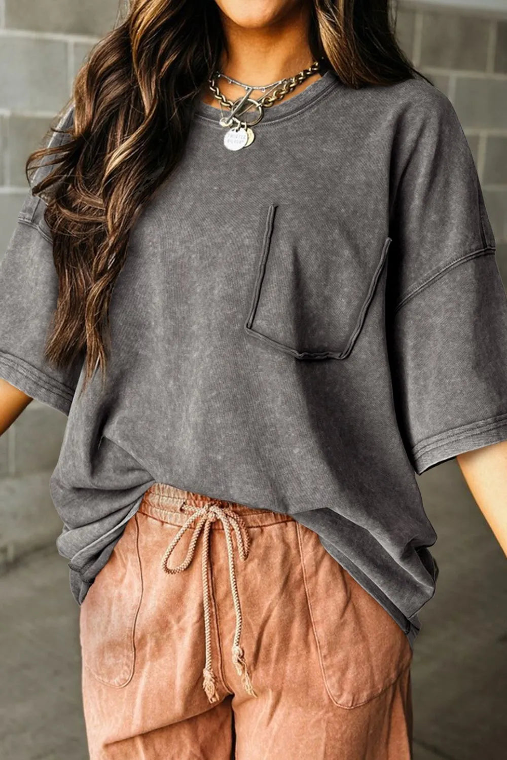 Mineral Wash Half Sleeve Vintage T Shirt Main image