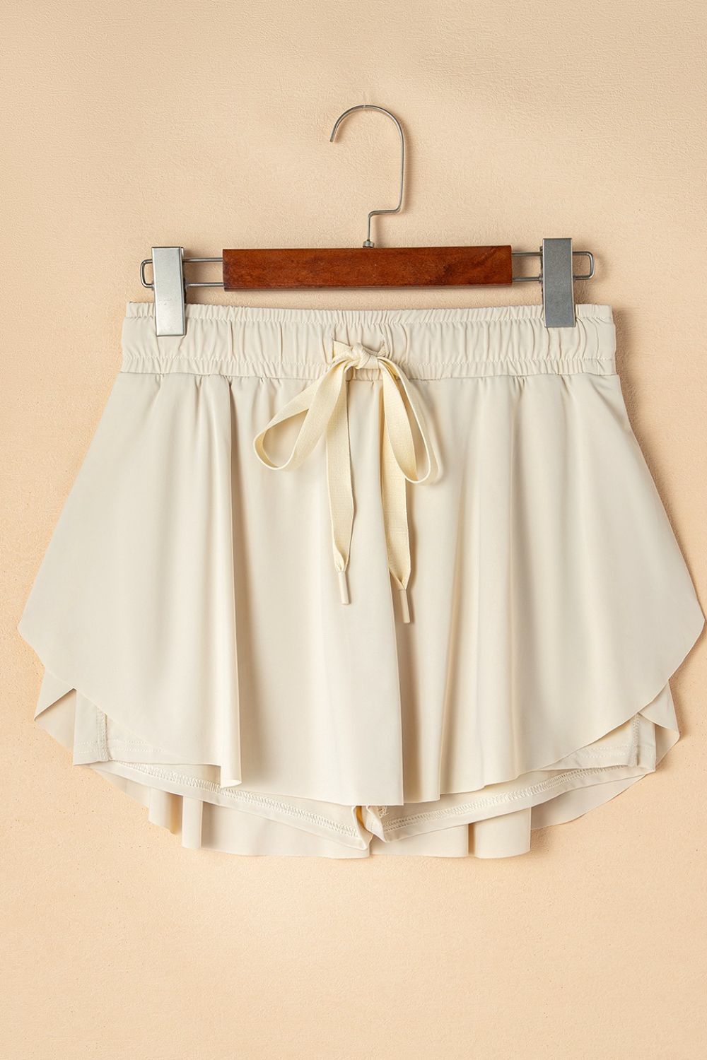 Drawstring High Waist Lined Active Skorts