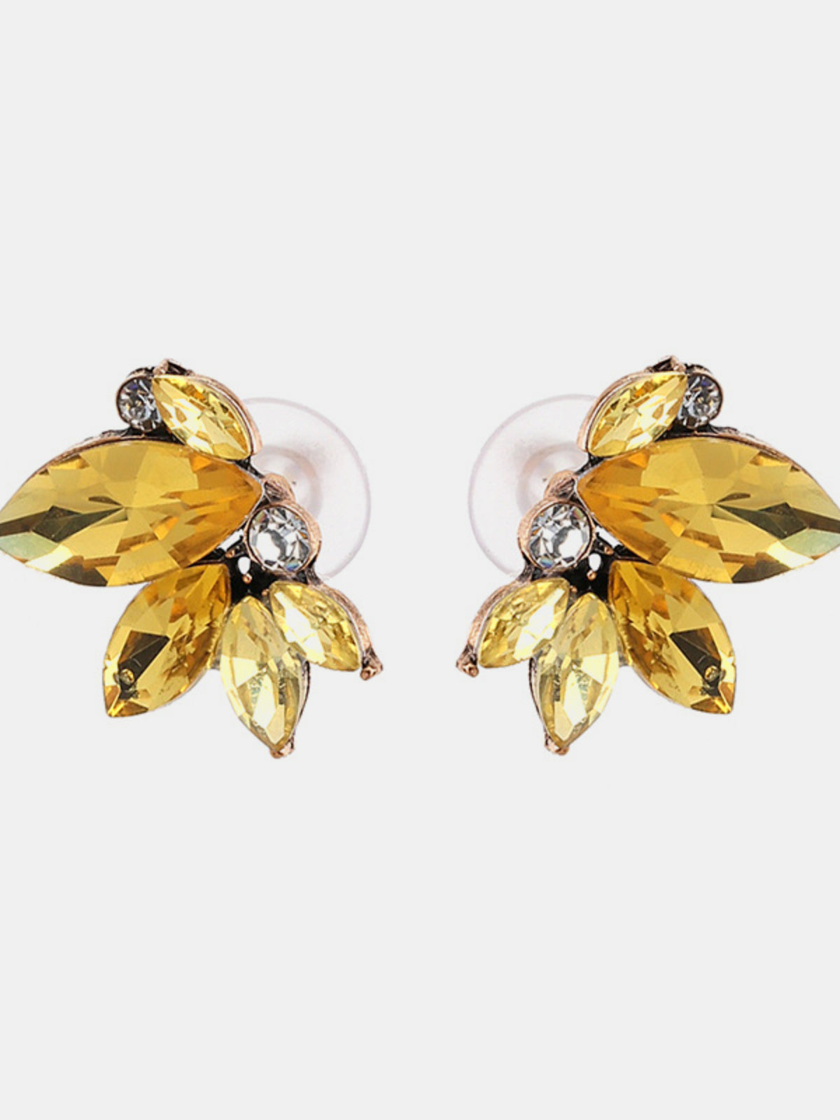 Alloy Rhinestone Flower Stud Earrings - felvior