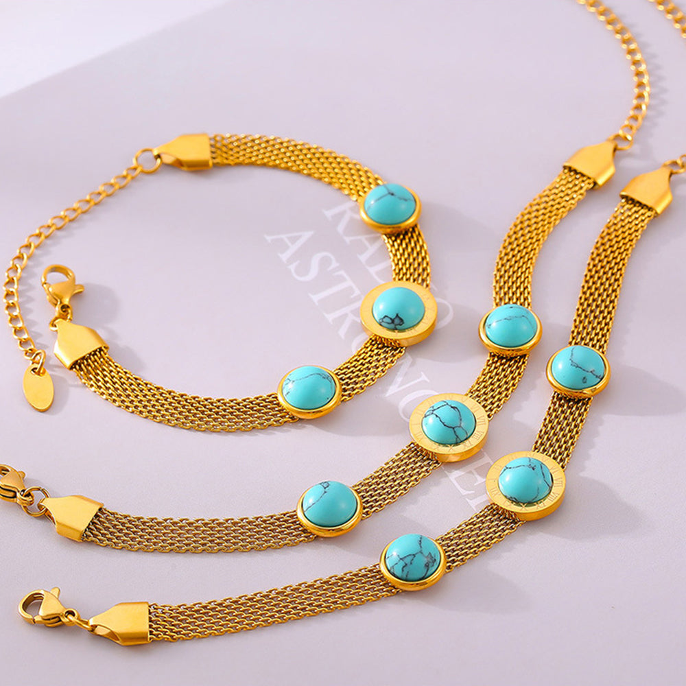Turquoise Titanium Steel Bracelet - felvior