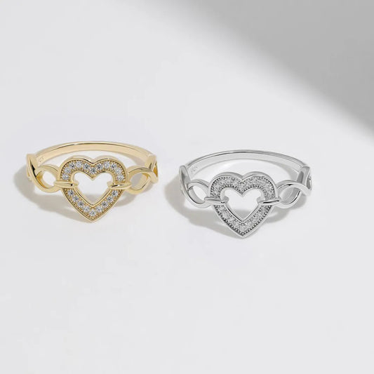 925 Sterling Silver Heart Ring - felvior