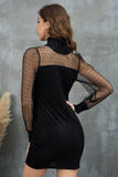 Turtleneck Long Sleeve Dress - felvior