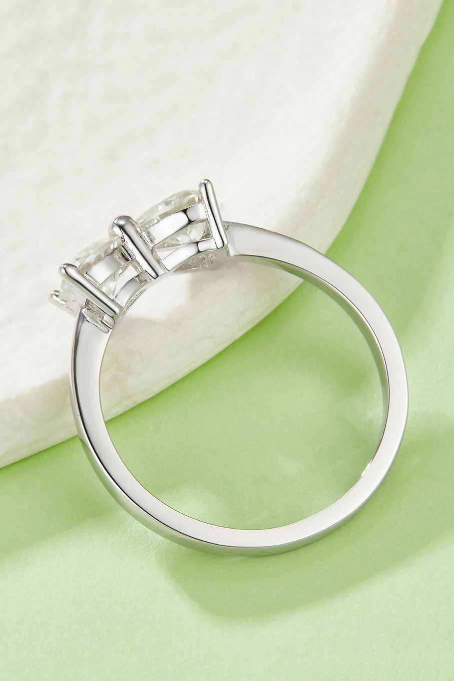 1 Carat Moissanite 925 Sterling Silver Bow Ring - felvior