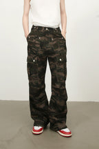 Men's Camouflage Jeans with Cargo Pockets