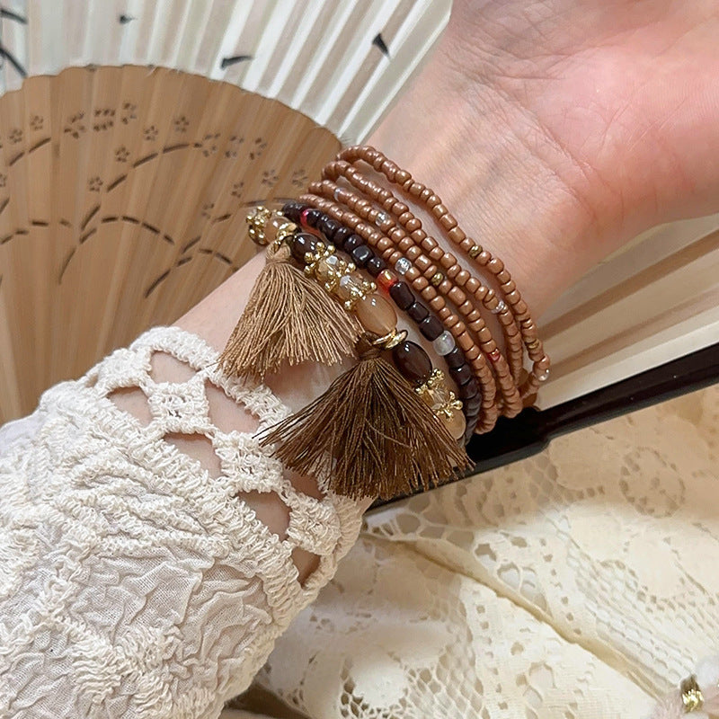 Armband mit Reisperlen und Quaste Zweitbild