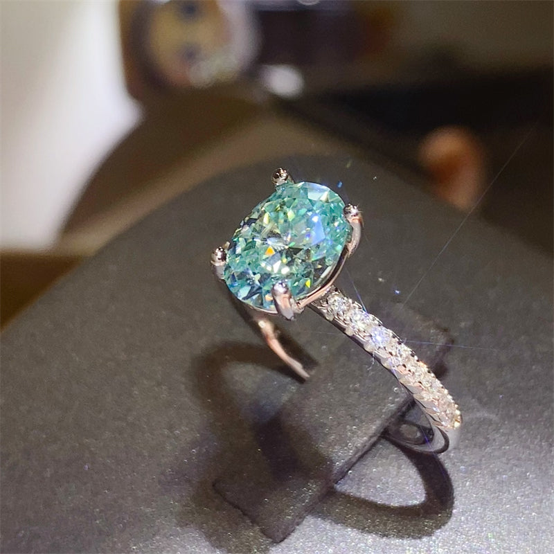 2 Carat Moissanite Zircon 925 Sterling Silver Ring - felvior