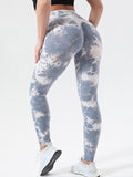 Tie-Dye High Waist Active Leggings - felvior