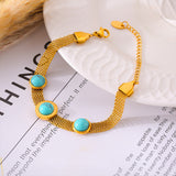 Turquoise Titanium Steel Bracelet - felvior