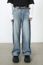 Men's Contrast Loose Fit Jeans