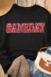 GAME DAY Round Neck Long Sleeve Sweatshirt - felvior