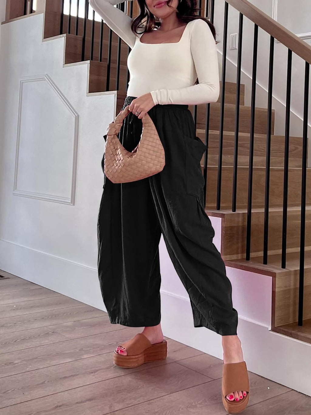 Full Size Drawstring Pants with Pockets Plus Size