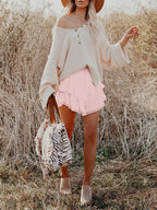 Lovelet Lace Detail Layered Skirt