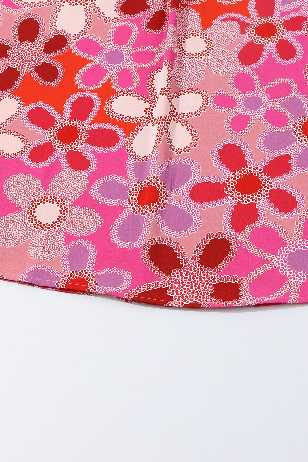 Embroidered Detail Floral Ruffle Cap Sleeve Blouse - felvior