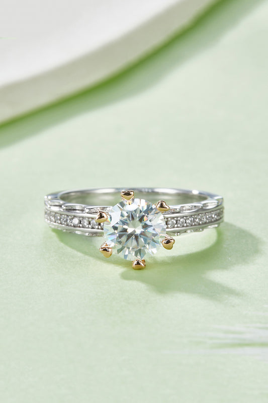 1 Carat Moissanite 925 Sterling Silver Ring - felvior