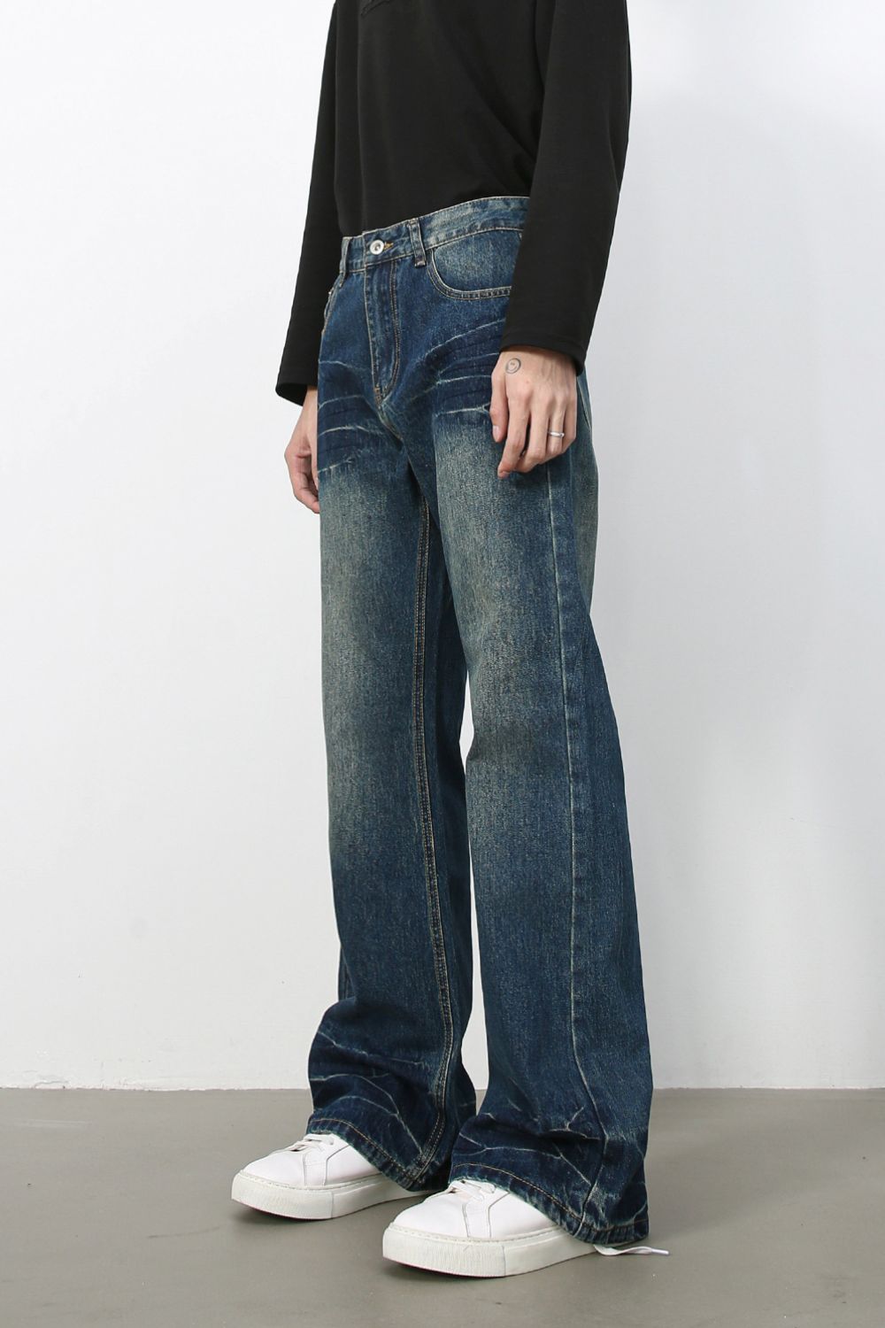 Men's Bootcut Jeans with Pockets - felvior
