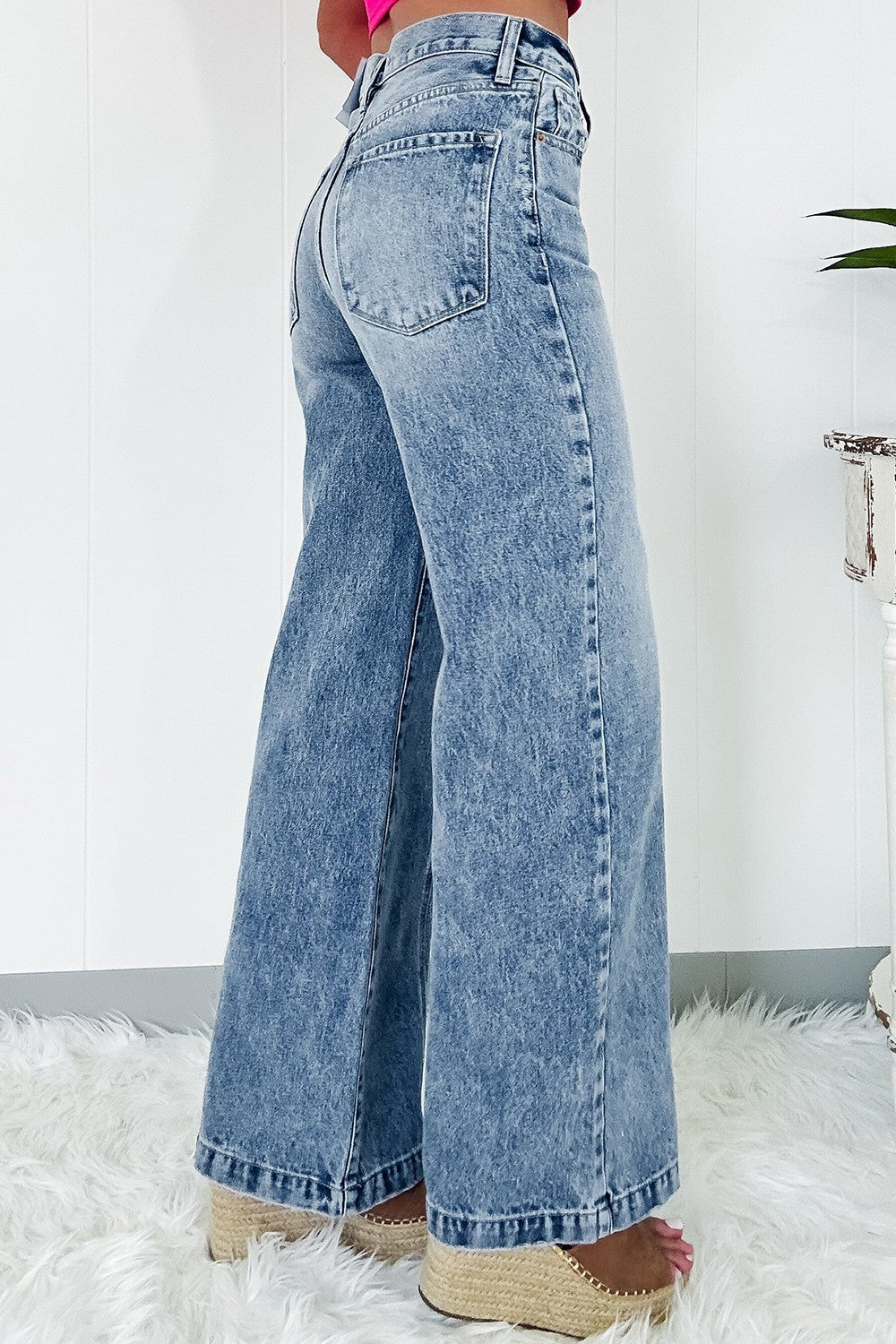 High Waist Wide Leg Jeans - felvior