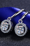 1 Carat Moissanite 925 Sterling Silver Drop Earrings - felvior