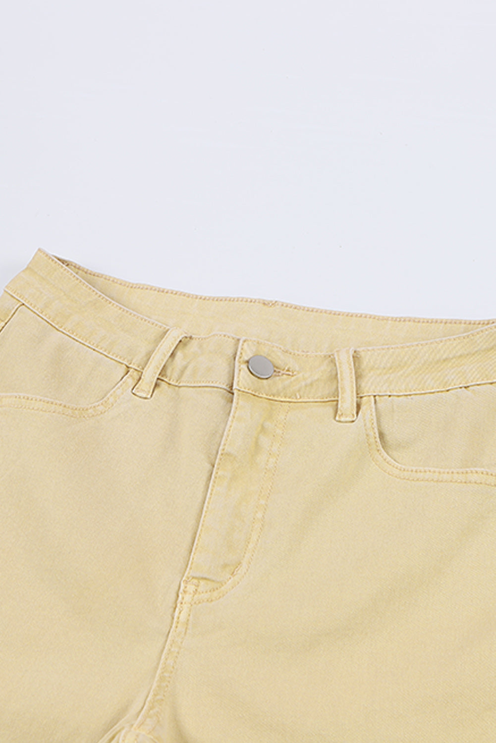 Raw Edge Mid Waist Flared Jeans