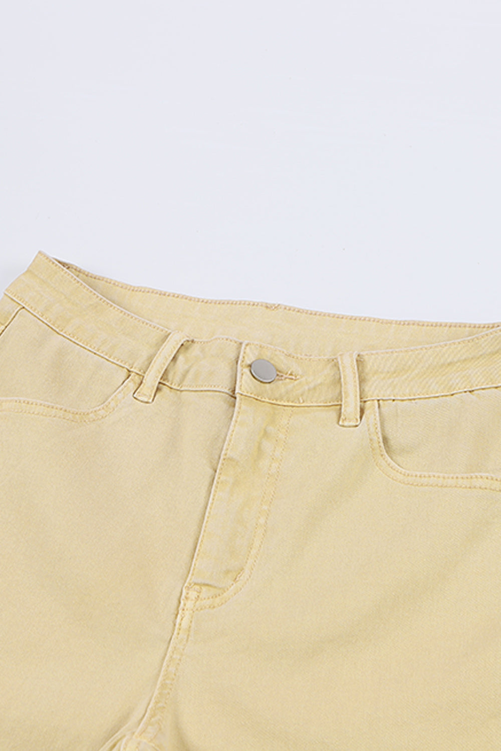 Raw Edge Mid Waist Flared Jeans