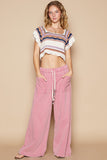 POL Openwork Ethnic Pattern Square Neck Cropped Knit Top - felvior