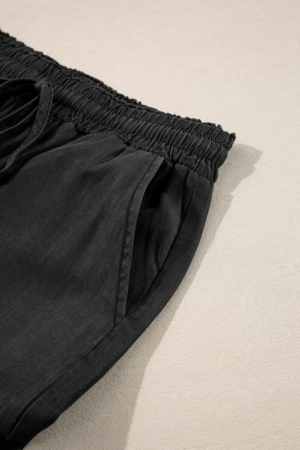 Drawstring Wide Leg Jeans - felvior