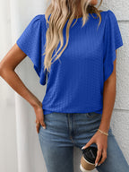 Round Neck Flutter Sleeve T-Shirt