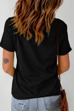 LUCKY Letter Clover Short Sleeve T-Shirt