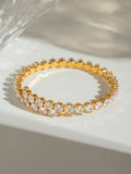 Stainless Steel Inlaid Zircon Bracelet - felvior