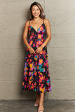 Perfee Cutout Spaghetti Strap Tiered Dress - felvior
