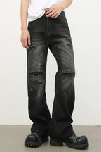 Men's Distressed Jeans with Pockets