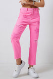Star Raw Hem Distressed Jeans - felvior