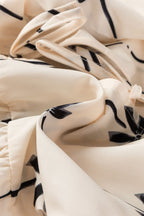 Tied Front Bow Print Peplum Tank