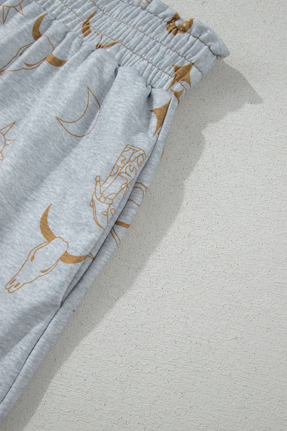 Printed T-Shirt and Elastic Waist Shorts Set