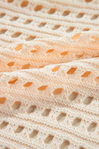 Openwork Open Front Cardigan