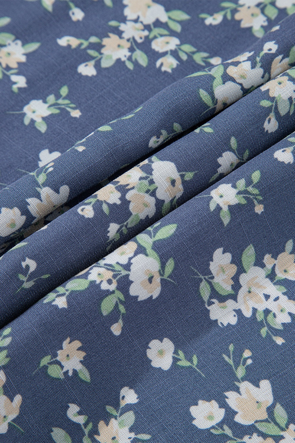 Floral Spaghetti Strap Frilled V Neck Tiered Midi Dress