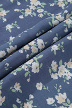 Floral Spaghetti Strap Frilled V Neck Tiered Midi Dress