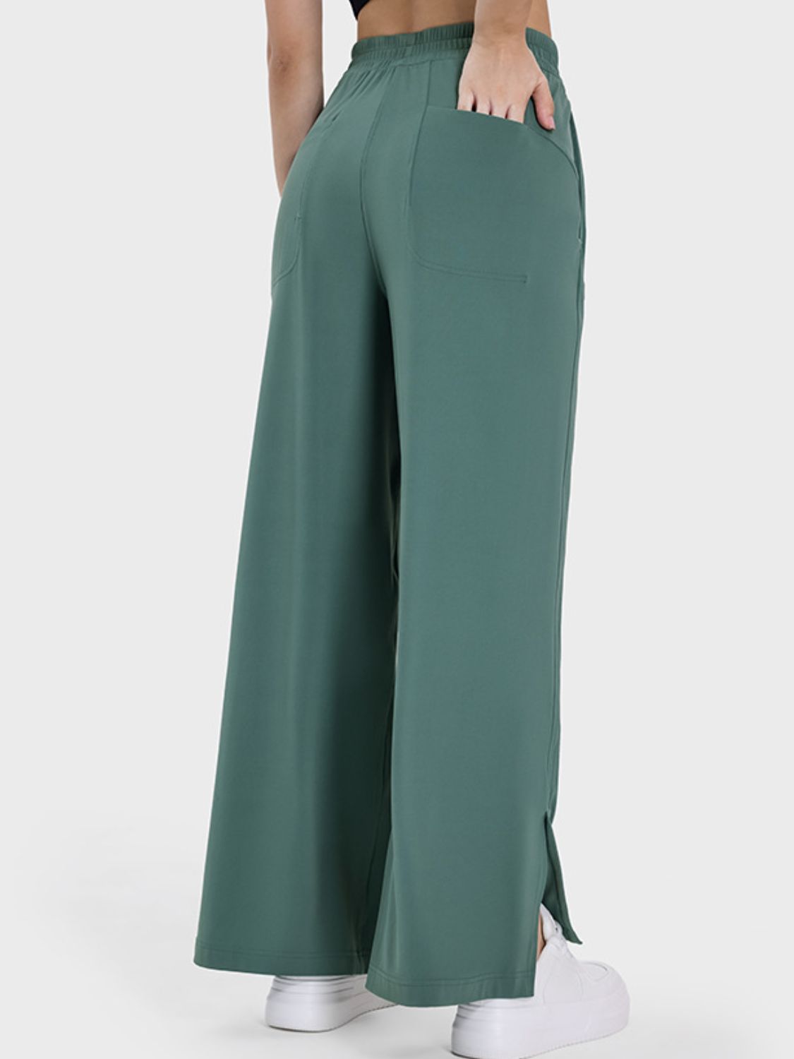 Millennia Slit Wide Leg Active Pants - felvior