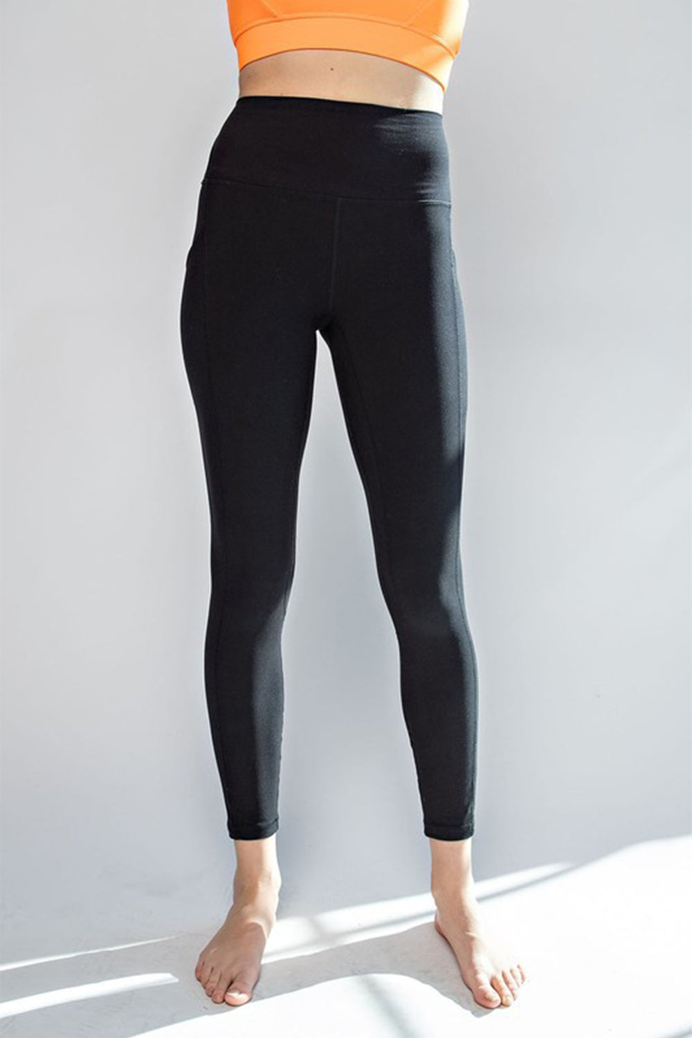 Faith Apparel High Waist Wide Waistband Leggings - felvior