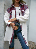 Plaid Dropped Shoulder Longline Coat - felvior