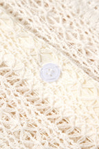 Lace Crochet Collared Neck Oversized Shirt