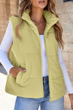 Zip Up Turtleneck Vest Coat - felvior