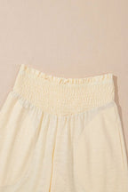 Solid Color Tank Top and Smocked Waist Pants Set