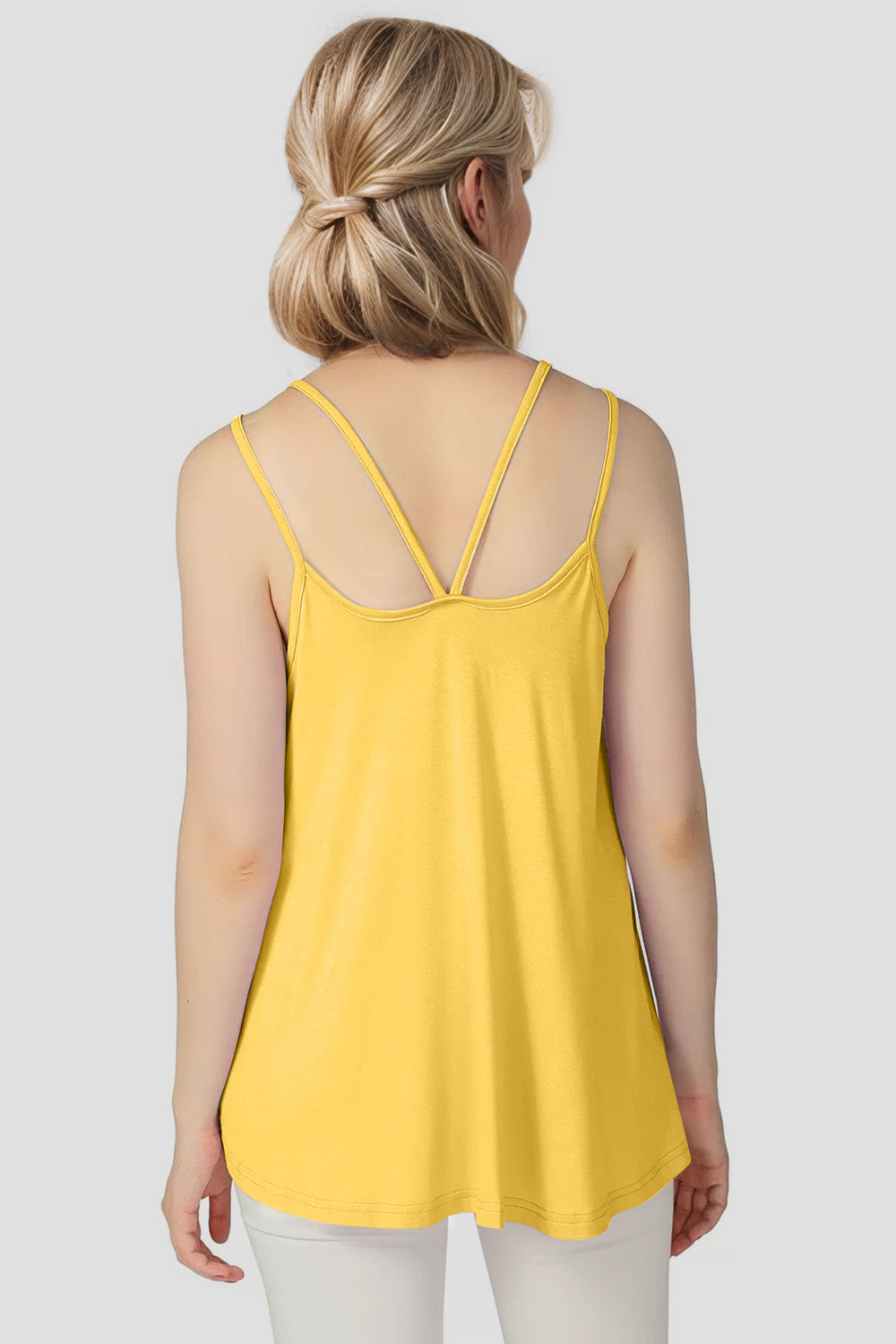 Basic Bae Bamboo Scoop Neck Double Spaghetti Straps Cami - felvior