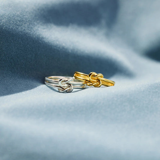 925 Sterling Silver Knotted Ring - felvior