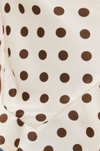 Crisscross Ruffled Hem Polka Dot Cami