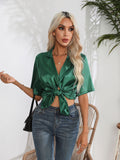 Button Down Short Sleeve Shirt - felvior