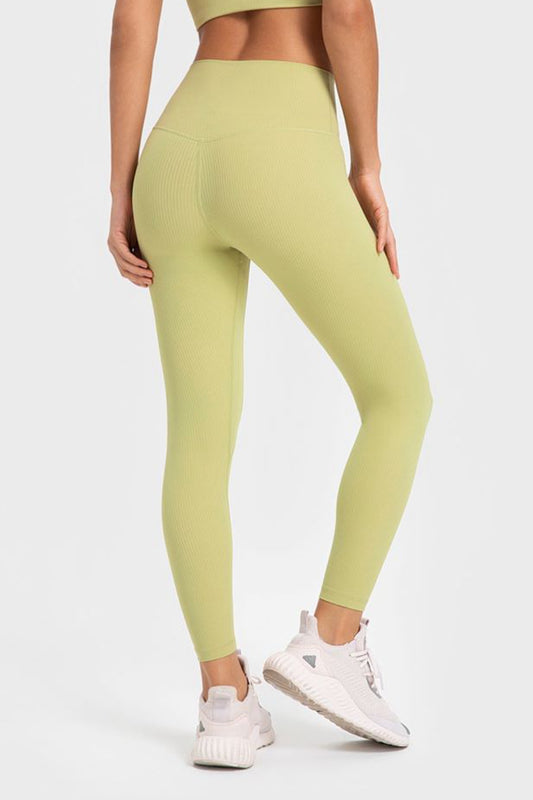 Millennia Highly Stretchy Wide Waistband Yoga Leggings - felvior