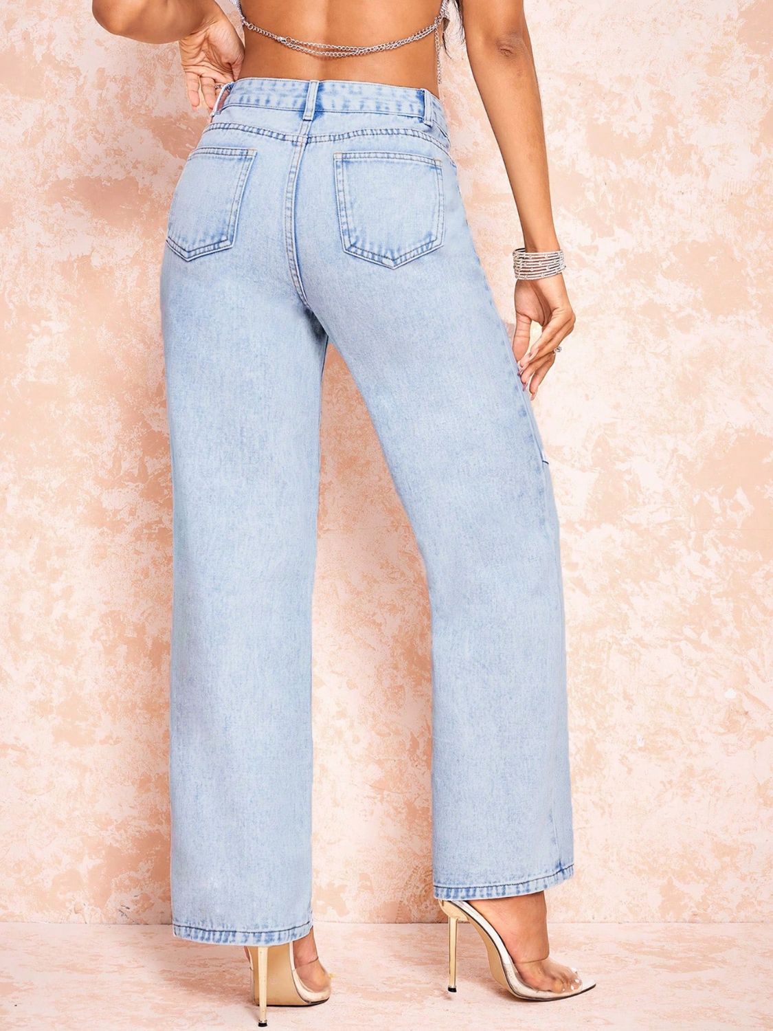 Straight Leg Jeans mit Taschen Zweitbild