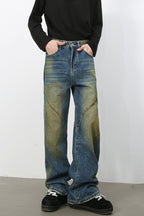 Men's Washed Jeans with Pockets